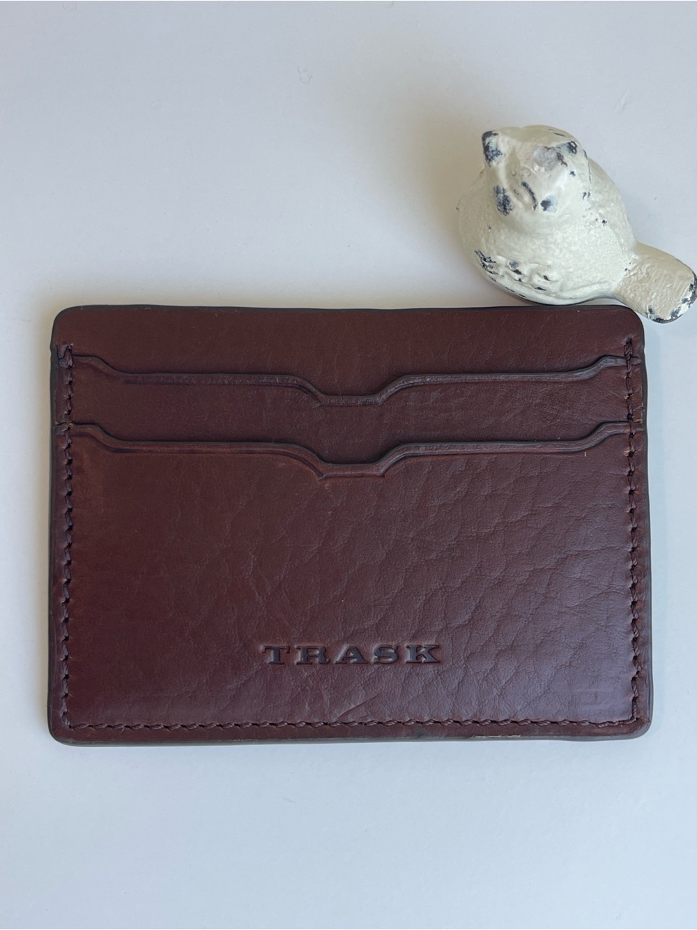TRASK Genuine Leather ID Card Case